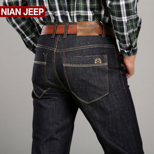 Jeans coupe droite NIANJEEP en coton pour automne - Ref 1471043