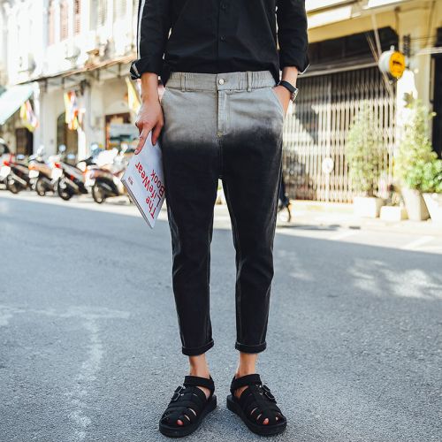 Jeans pour jeunesse pieds Slim en coton printemps - Ref 1472536