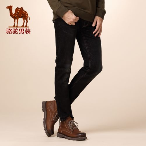 Jeans pour jeunesse pieds Slim CAMEL en coton hiver - Ref 1473150