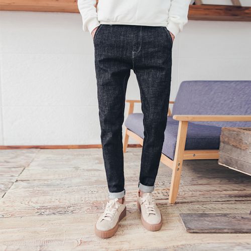 Jeans pour adolescent pieds Slim en coton automne - Ref 1473528
