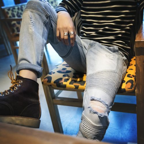 Jeans pour adolescent Sarouel en coton Quatre saisons - Ref 1473806