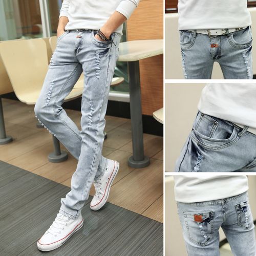 Jeans pour adolescent pieds Slim Quatre saisons - Ref 1474145