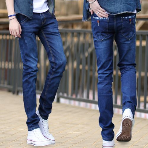 Jeans pour adolescent pieds Slim en coton automne - Ref 1474147