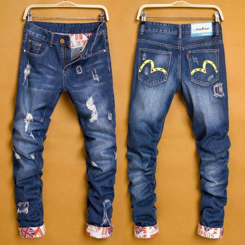Jeans pour jeunesse coupe droite en coton printemps - Ref 1474180