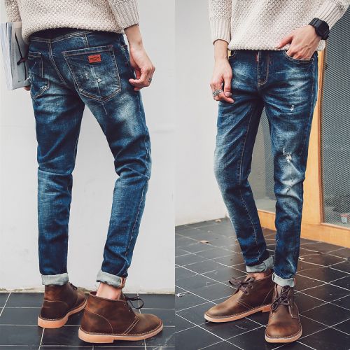 Jeans pour adolescent pieds Slim 0826JEANS en coton automne - Ref 1474254