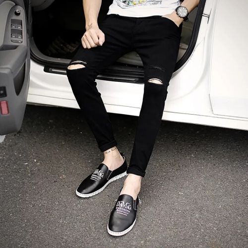 Jeans pour adolescent pantalon bas entrejambe Croix en coton été - Ref 1474272