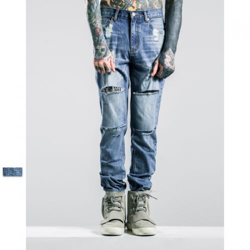 Jeans pour jeunesse coupe droite en coton été - Ref 1474598