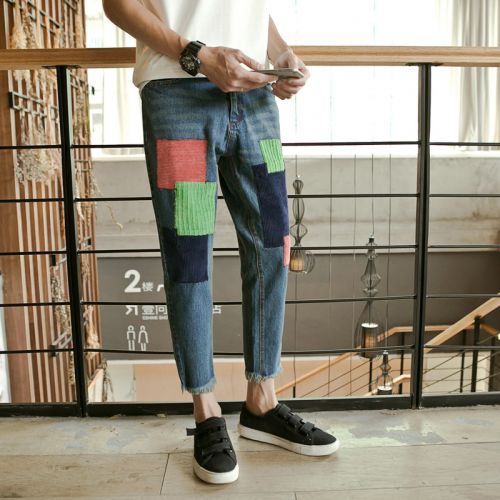 Jeans pour adolescent pantalon bas entrejambe Croix JEANS en coton Quatre saisons - Ref 1474690