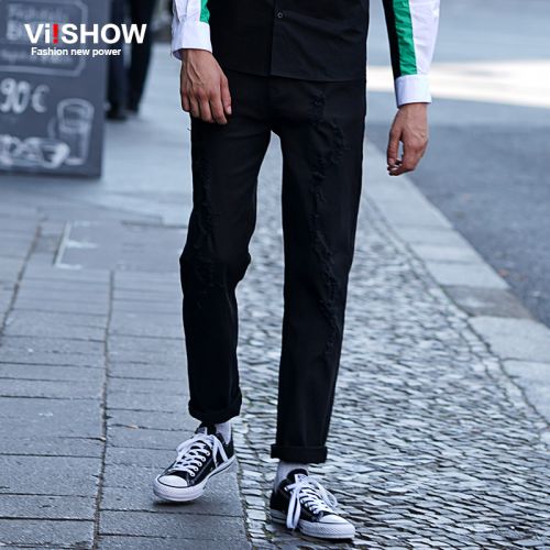 Jeans pour jeunesse coupe droite VIISHOW en coton automne - Ref 1474693