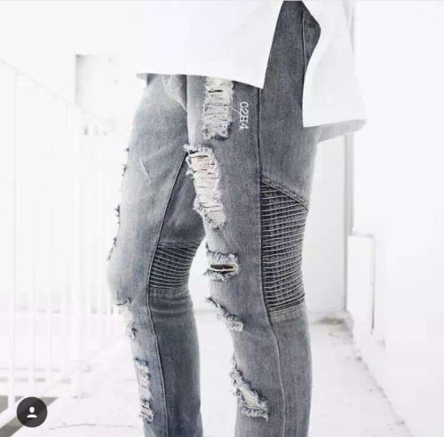 Jeans pour jeunesse pieds Slim en coton été - Ref 1475019