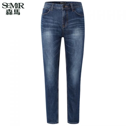 Jeans pour jeunesse pieds Slim SEMIR en coton hiver - Ref 1475151