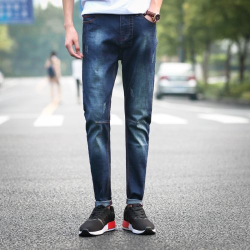 Jeans pour adolescent pieds Slim en coton Quatre saisons - Ref 1475326