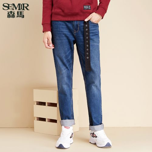 Jeans pour jeunesse coupe droite SEMIR en coton hiver - Ref 1475772