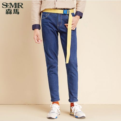 Jeans pour jeunesse pieds Slim SEMIR Coton polyester polyuréthane élastique fibre spandex hiver - Ref 1477090