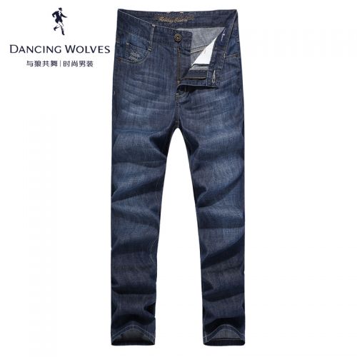 Jeans pour jeunesse coupe droite DWOLVES coton Quatre saisons - Ref 1477835