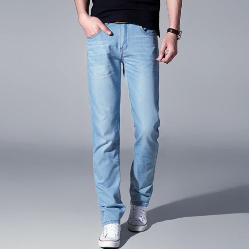 Jeans pour jeunesse coupe droite en coton été - Ref 1477839
