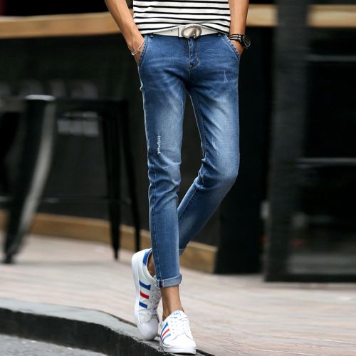 Jeans pour adolescent pieds Slim KEIDENLION en coton printemps - Ref 1477841