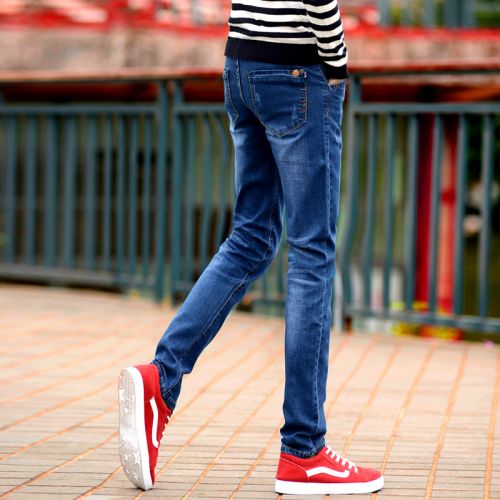 Jeans pour adolescent pieds Slim KEIDENLION en coton été - Ref 1477940