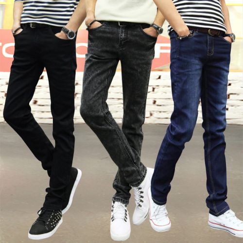 Jeans pour adolescent pieds Slim LHGR en coton Quatre saisons - Ref 1477941