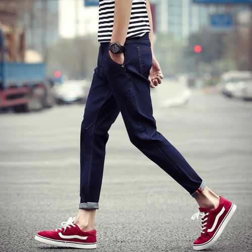 Jeans pour jeunesse pieds Slim en coton automne - Ref 1477965