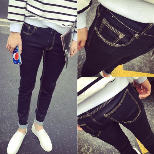 Jeans pour jeunesse pieds Slim automne - Ref 1477992