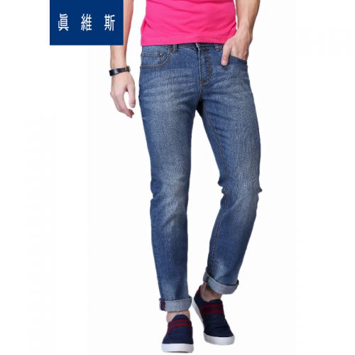 Jeans pour jeunesse JEANSWEST Coton polyester polyuréthane élastique fibre spandex automne - Ref 1478511