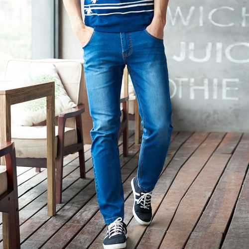 Jeans pour jeunesse JEANSWEST Coton polyester polyuréthane élastique fibre spandex printemps - Ref 1478578