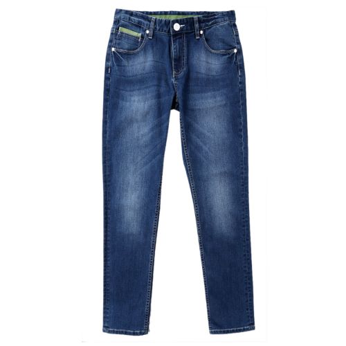 Jeans pour jeunesse JEANSWEST Coton polyester polyuréthane élastique fibre spandex printemps - Ref 1478606