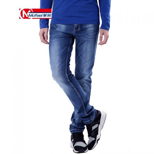 Jeans pour jeunesse MOFEEL Coton de fibres polyester polyuréthane élastique fibre spandex printemps - Ref 1478695