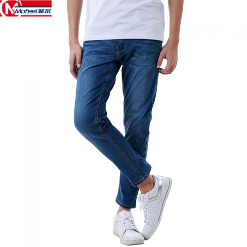 Jeans pour jeunesse pieds Slim MOFEEL en coton été - Ref 1478797