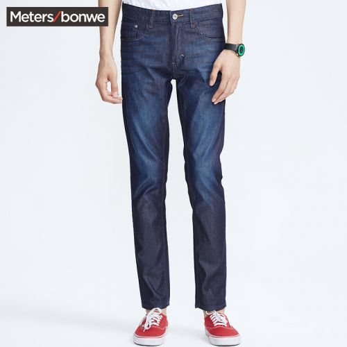 Jeans pour jeunesse pieds Slim METERS BONWE en coton été - Ref 1478917