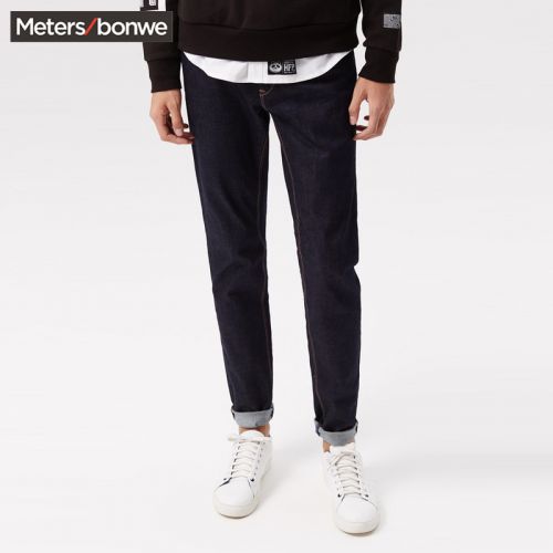Jeans pour jeunesse METERS BONWE Coton fibre élastique de polyuréthane spandex printemps - Ref 1478925