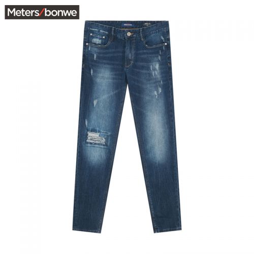 Jeans pour adolescent super skinny METERS BONWE Coton, de fibres polyester viscose rayonne polyuréthane élastique fibre spandex automne - Ref 1479017