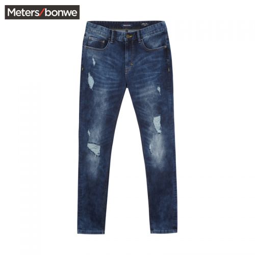 Jeans pour adolescent METERS BONWE Coton polyester polyuréthane élastique fibre spandex automne - Ref 1479172
