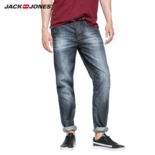 Jeans pour jeunesse coupe droite JACK JONES coton automne - Ref 1479484