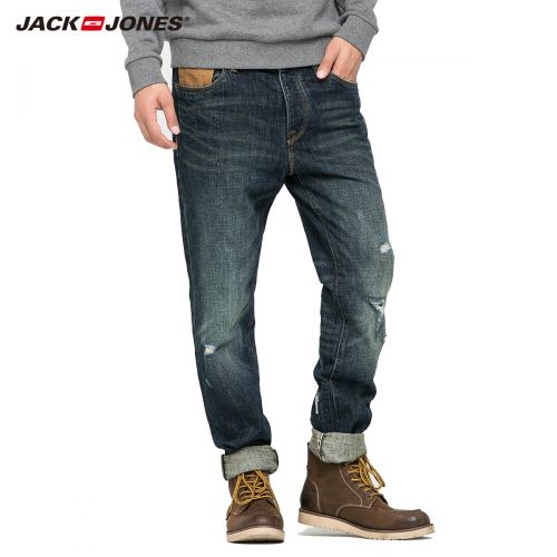 Jeans pour jeunesse pieds Slim JACK JONES en coton automne - Ref 1479485