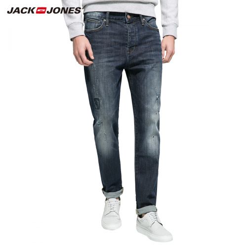 Jeans pour jeunesse coupe droite JACK JONES en coton printemps - Ref 1479741