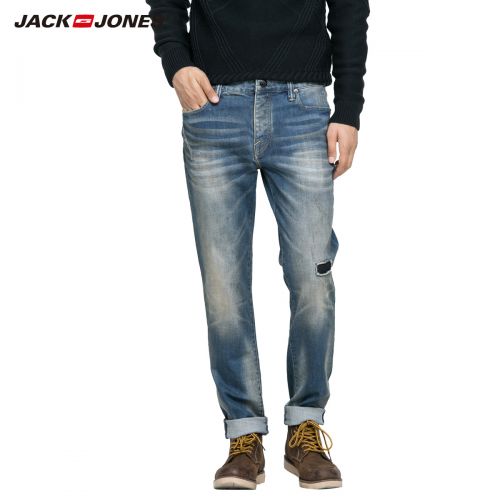Jeans pour jeunesse pieds Slim JACK JONES en coton automne - Ref 1479744