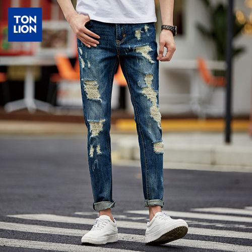 Jeans pour jeunesse coupe droite TONLION printemps - Ref 1479771