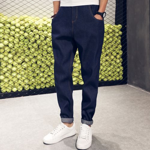 Jeans pour grands chantiers pantalon bas entrejambe Croix en coton automne - Ref 1479815