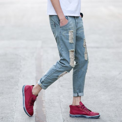 Jeans pour grands chantiers coupe droite en coton été - Ref 1479824