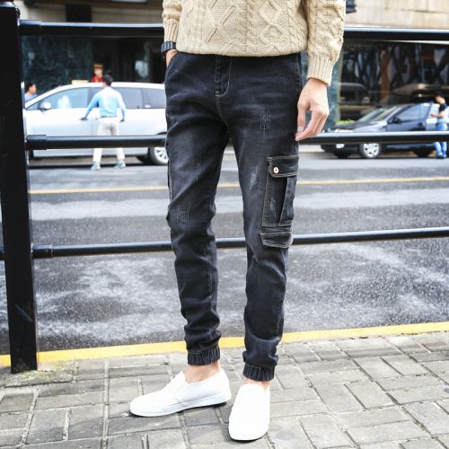 Jeans pour grands chantiers pieds Slim en coton automne - Ref 1479828