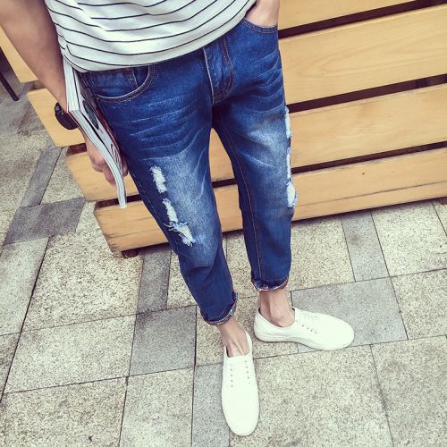 Jeans pour grands chantiers pieds Slim LICHUN en coton été - Ref 1479834