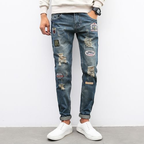 Jeans pour grands chantiers pieds Slim en coton automne - Ref 1479888