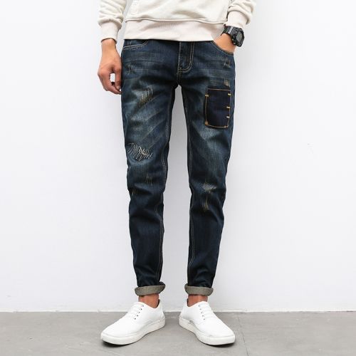 Jeans pour grands chantiers pieds Slim en coton automne - Ref 1479891