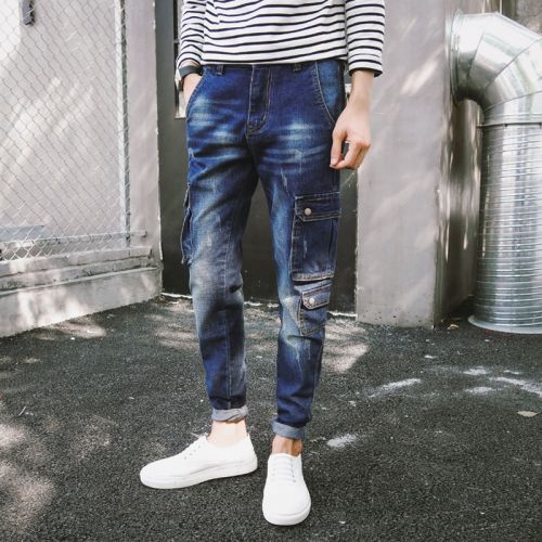 Jeans pour grands chantiers pieds Slim en coton automne - Ref 1479895