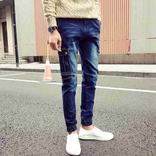 Jeans pour grands chantiers pieds Slim en coton automne - Ref 1479900