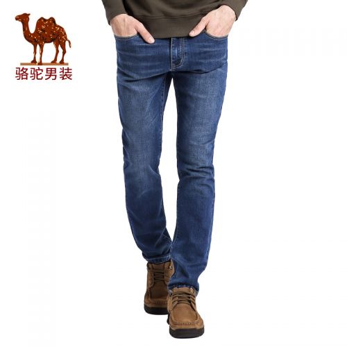 Jeans pour jeunesse coupe droite CAMEL Coton polyester polyuréthane élastique fibre spandex - Ref 1479955