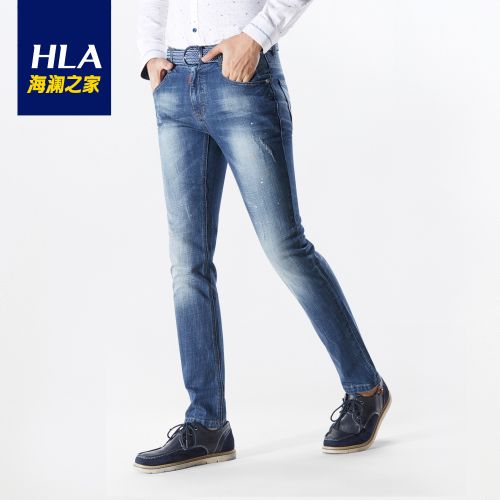 Jeans pour adolescent pieds Slim HEILAN HOME en coton printemps - Ref 1480107