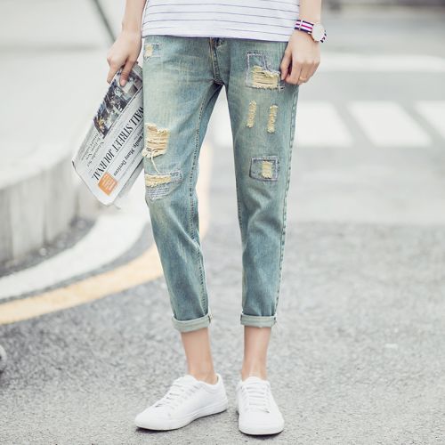 Jeans pour adolescent pieds Slim en CVC été - Ref 1480160
